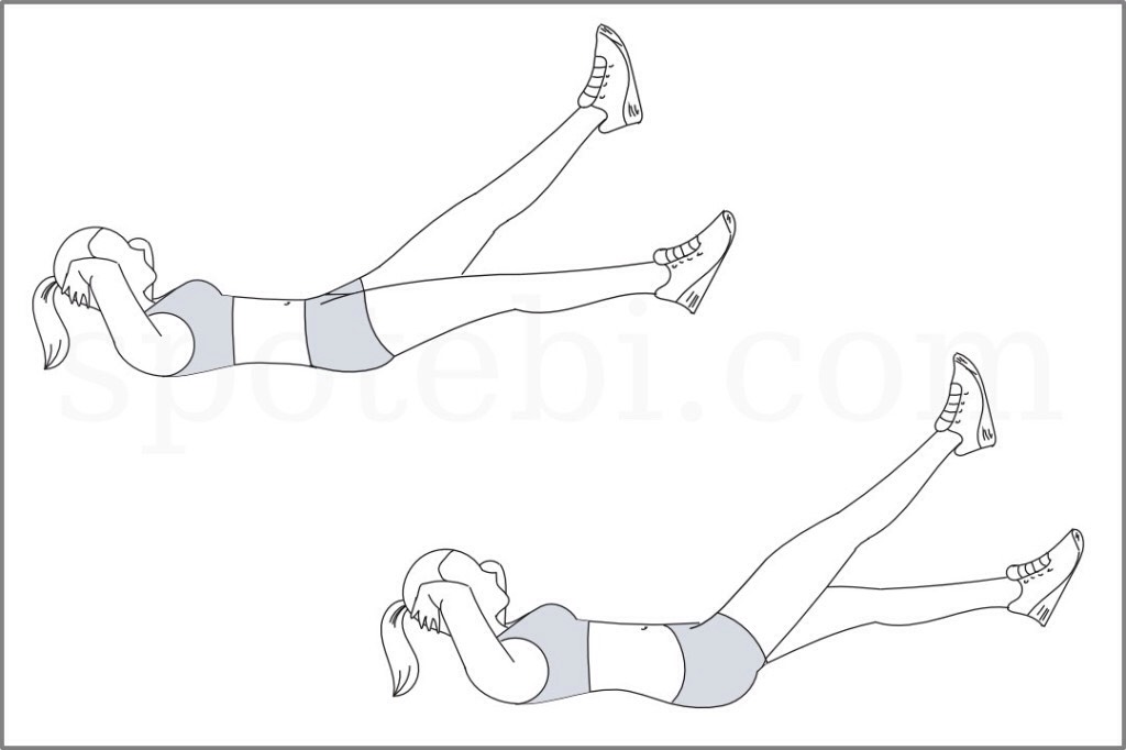 Do flutter kicks for 30 seconds 