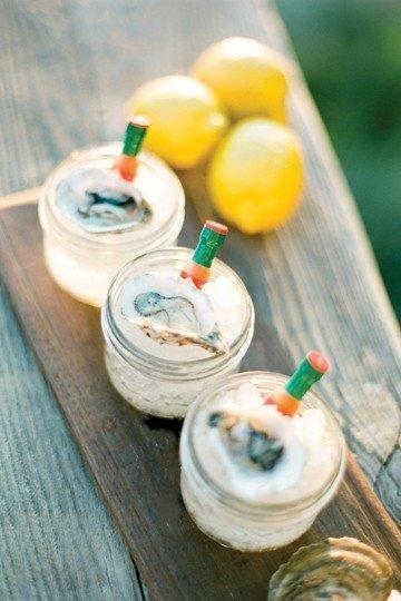 Serve Oysters on Ice in Mini Mason Jars 