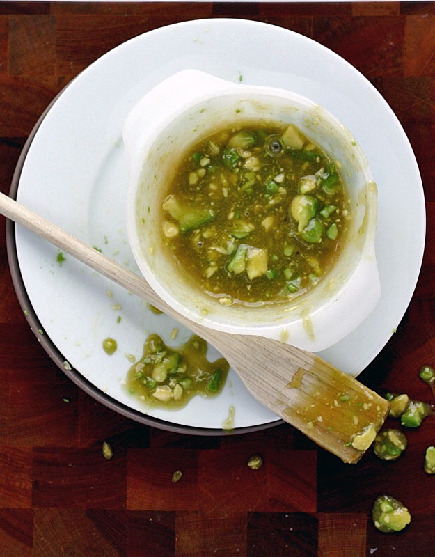 Warm the DIY mix in the microwave for about 10-15 seconds (or on the stove if you’re microwave-less) just until it’s warm to the touch.  Take the mixture and a small spoon to a comfortable, quiet place (no shame in locking yourself in the bathroom with headphones if you have to) and lie down.  