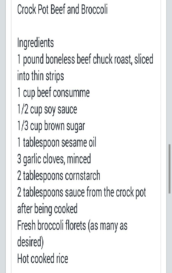 Crockpot Beef & Broccoli