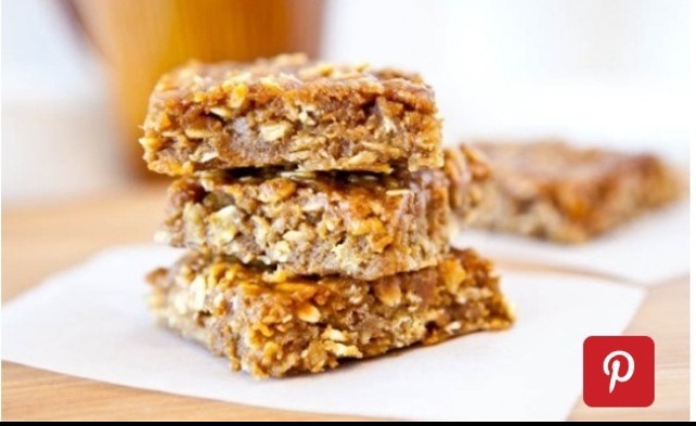 Pumpkin peanut butter oatmeal bars
(These are vegan and gluten free)