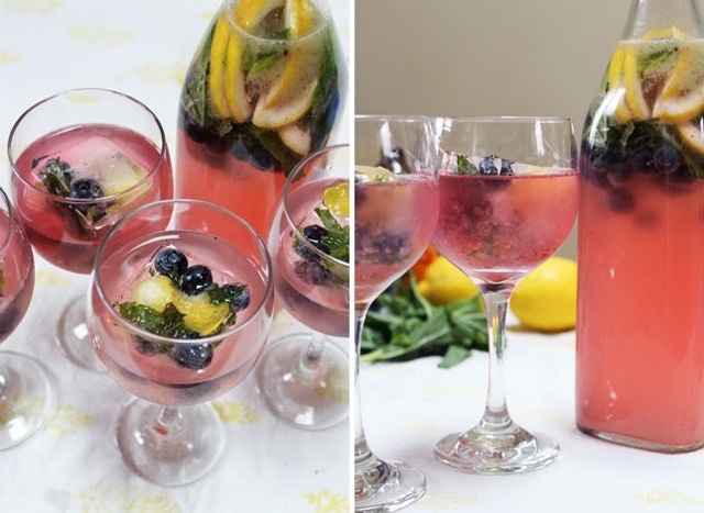 Blueberry Lemon Ginger Fizz