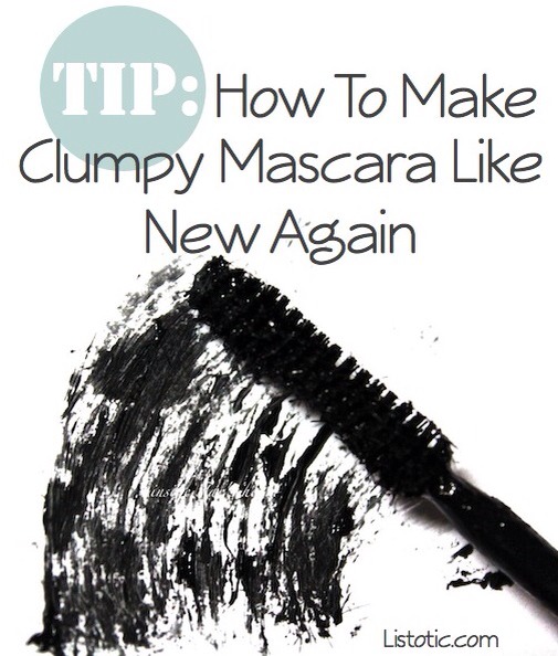 6. How To Fix Clumpy Mascara
Let’s face it, this happens to every tube of mascara over time. The problem is it dries out and then starts to form unattractive lumps. 