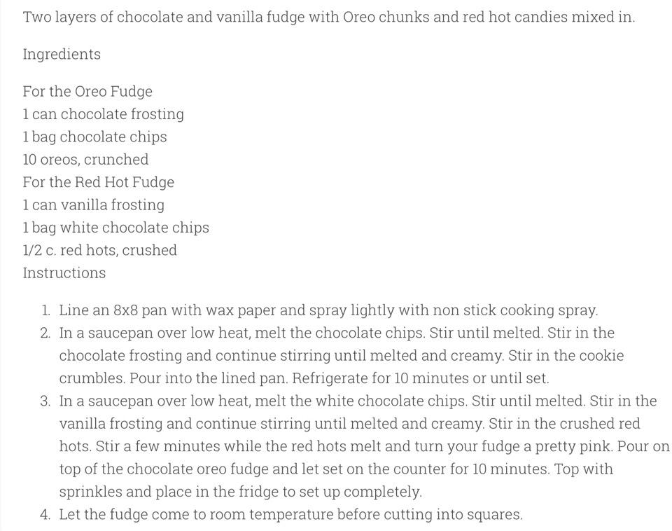 Valentine's Day Red Hot Oreo Fudge Recipe ❤️ #tipit