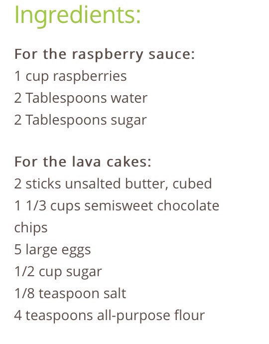 Gooey Chocolate Lava Cakes With Raspberry Sauce 