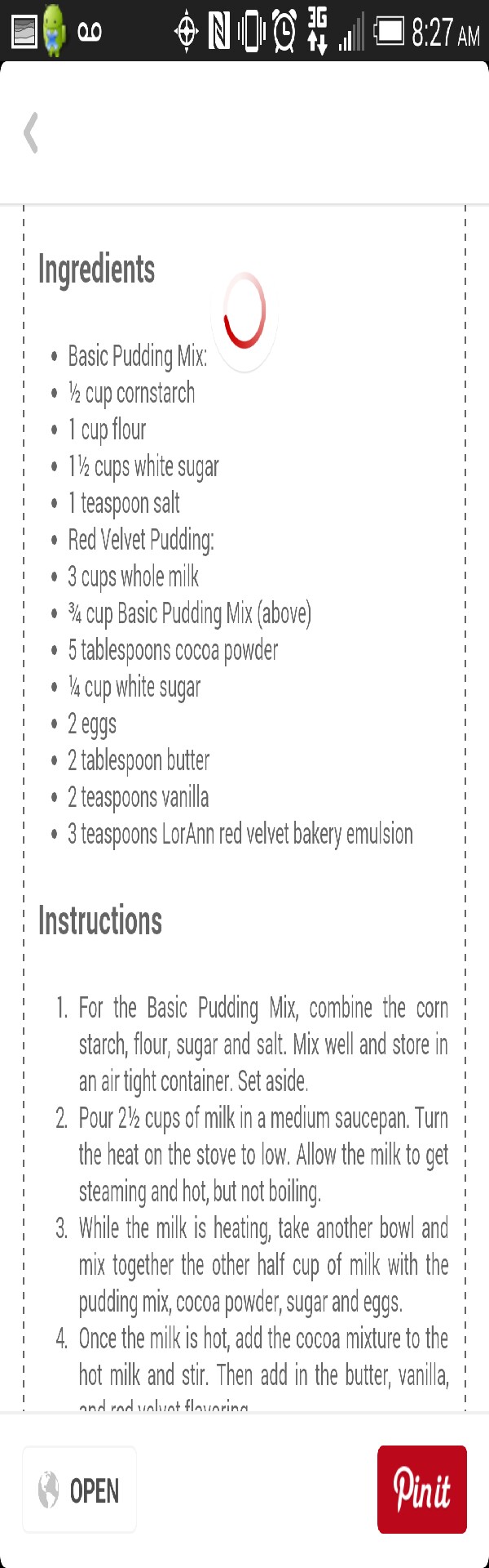 🌟Homemade Red Velvet Pudding🌟 Just in time for Valentines Day ❤