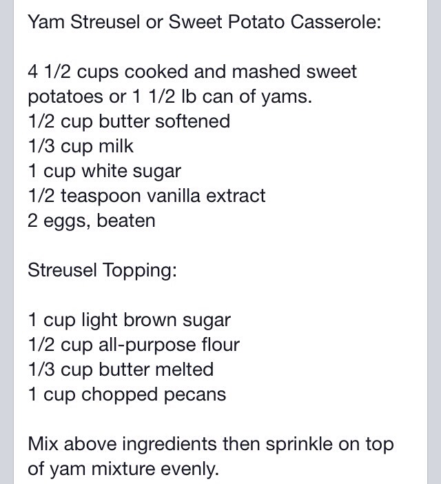 Sweet Potato Casserole