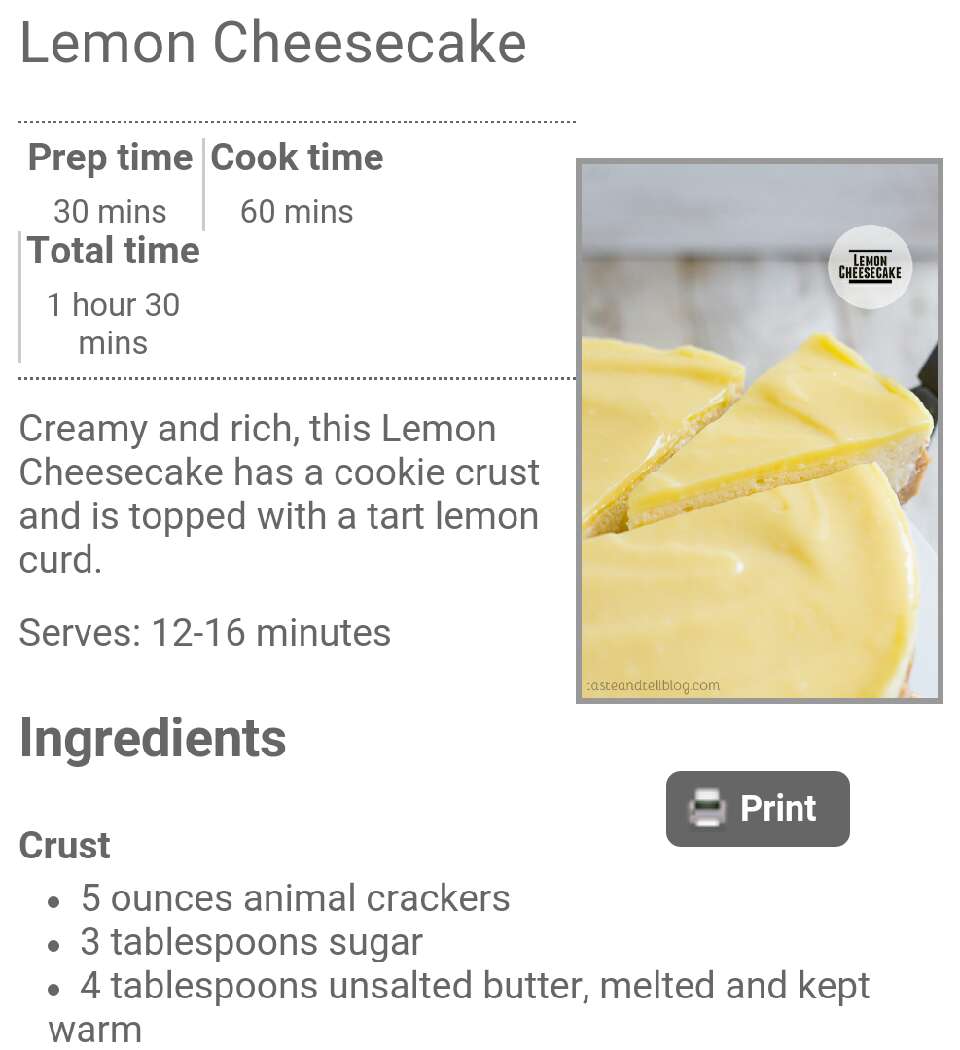 Lemon Cheesecake! 