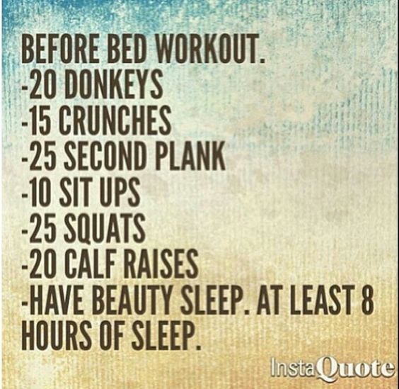 Before Bed Workout