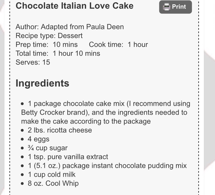 💞 Chocolate Italian Love Cake 💞