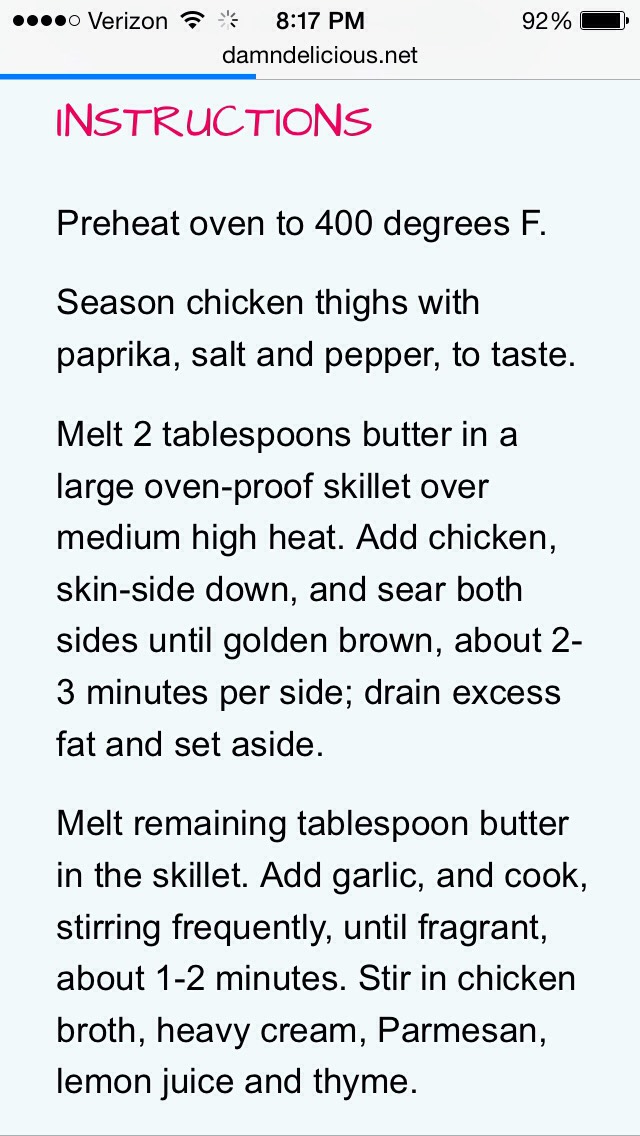 Lemon Butter Chicken