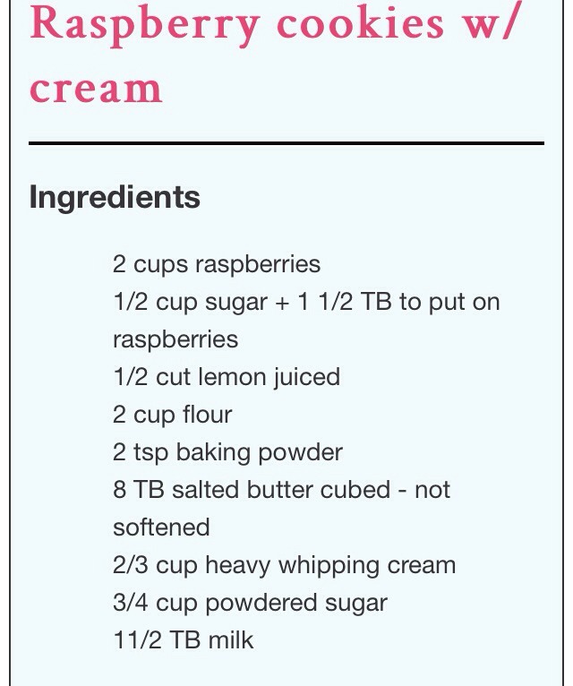 Raspberry Cookies With Cream