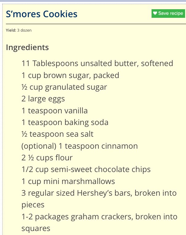 Smore's Cookies!
