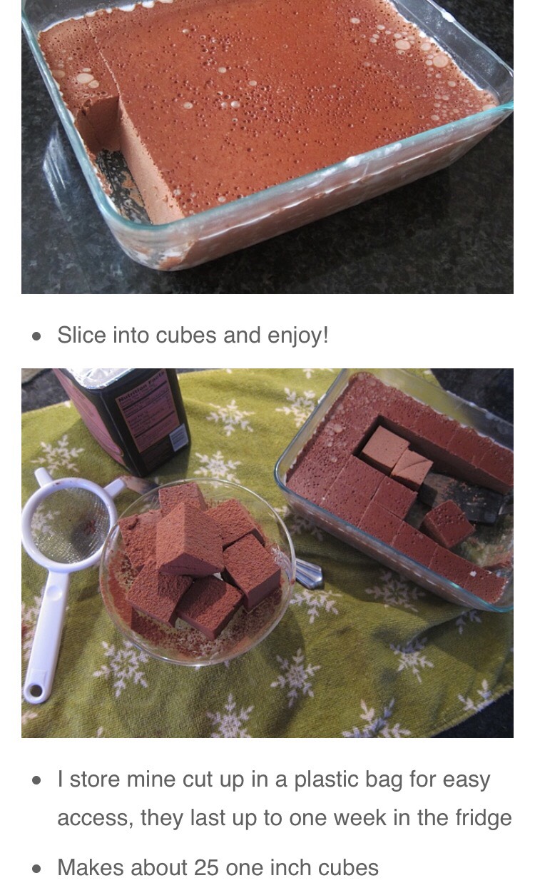 Healthy Hot Chocolate Squares