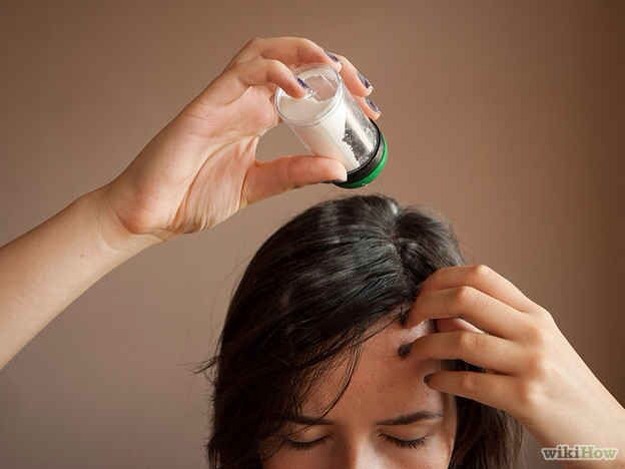 Apply dry shampoo the night before - prevent itching & smell