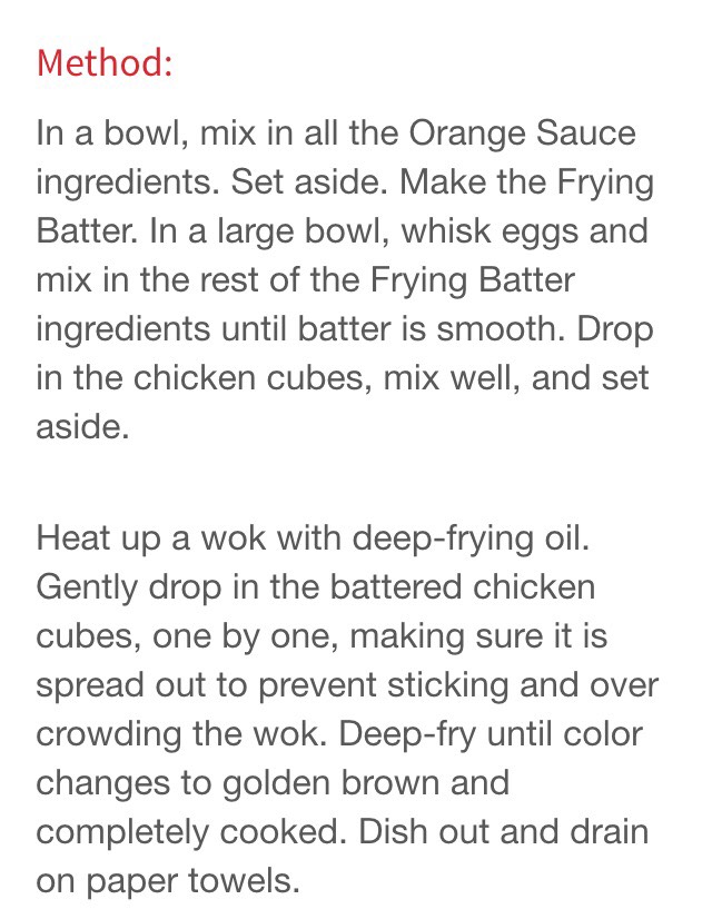 Chinese Orange Chicken 