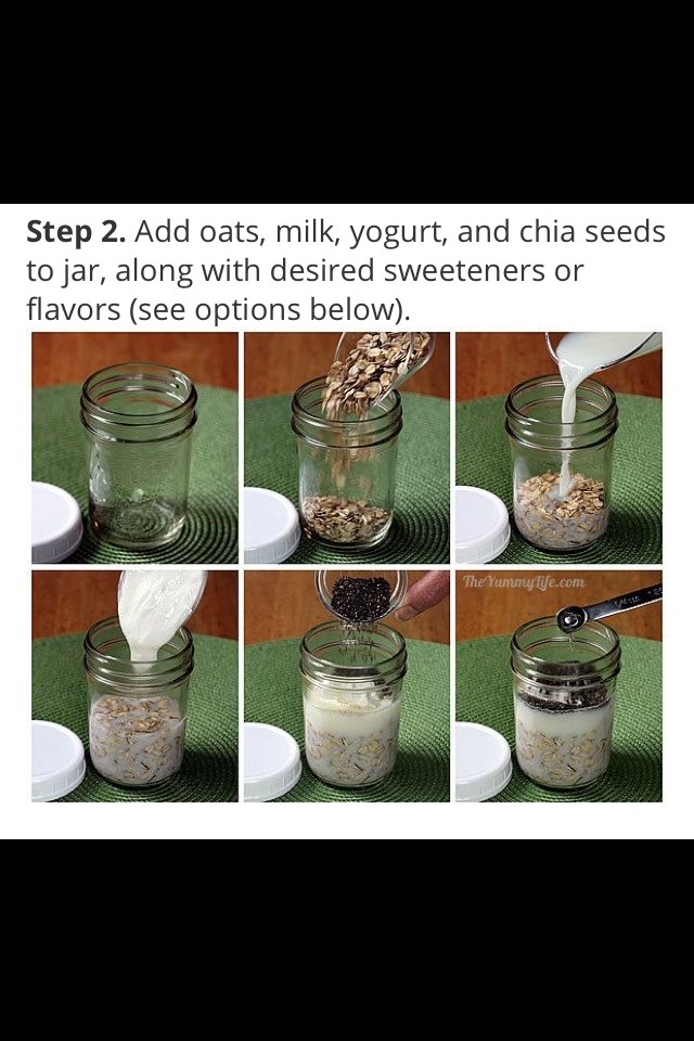 Amazing Overnight Oatmeal! Promotes Healthy Lifestyle And It's So Easy To Make! ❤👍❤👍