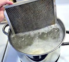How To Clean That Greasy Stove Hood Filter...I need to do this...and putting it in the dishwasher doesn't cut the grease. Hope this works!