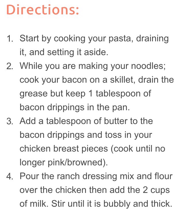 Chicken Bacon Ranch Pasta Recipe! 