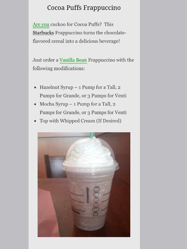 14 Starbucks Secret Menu Drinks
Recipes ...πππ