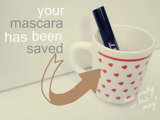 How to fix dried out mascara: soak it in a mug of boiling water for five minutes