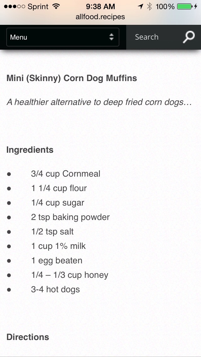 Mini Skinny Corndogs