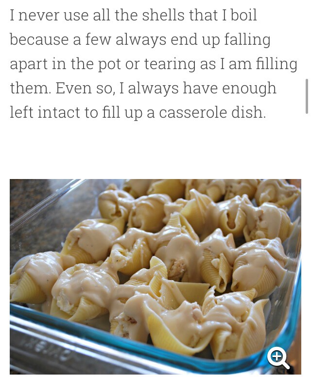 "Delicious Chicken Alfredo Stuffed Shells"