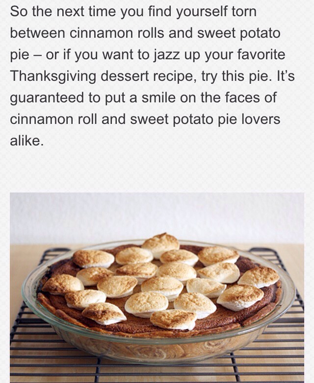 Cinnamon Roll Crust Sweet Potato Pie
