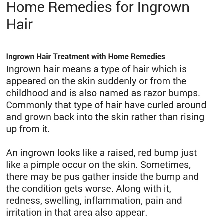 GETRID OF IN GROWN HAIRS LIKE RAZOR BUMPS OR SKIN PIMPLE 