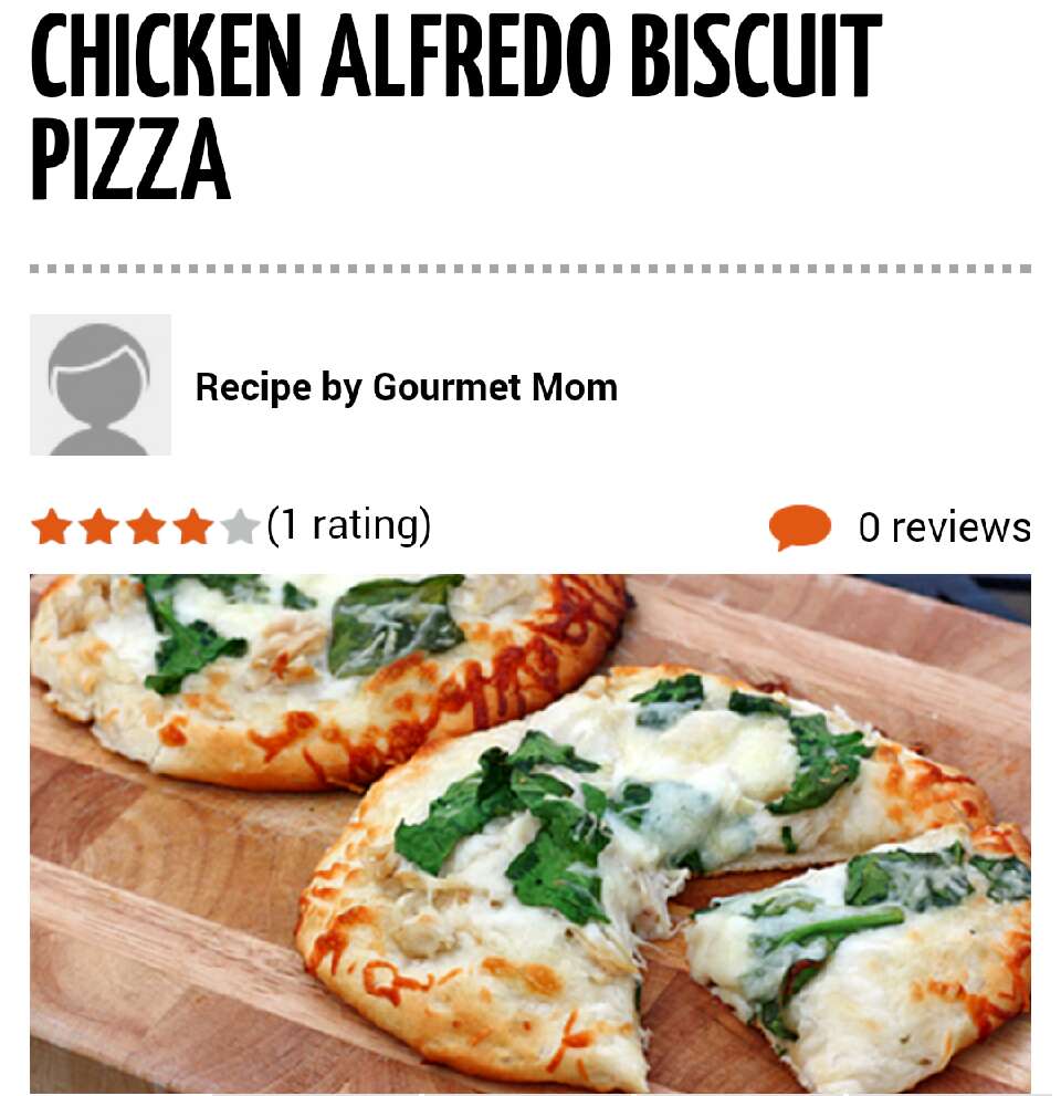Chicken Alfredo Pizza Biscuits!