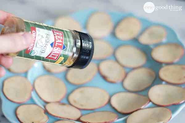 Sprinkle on some salt to taste (this is where you could get really creative and try all sorts of different seasonings!)
