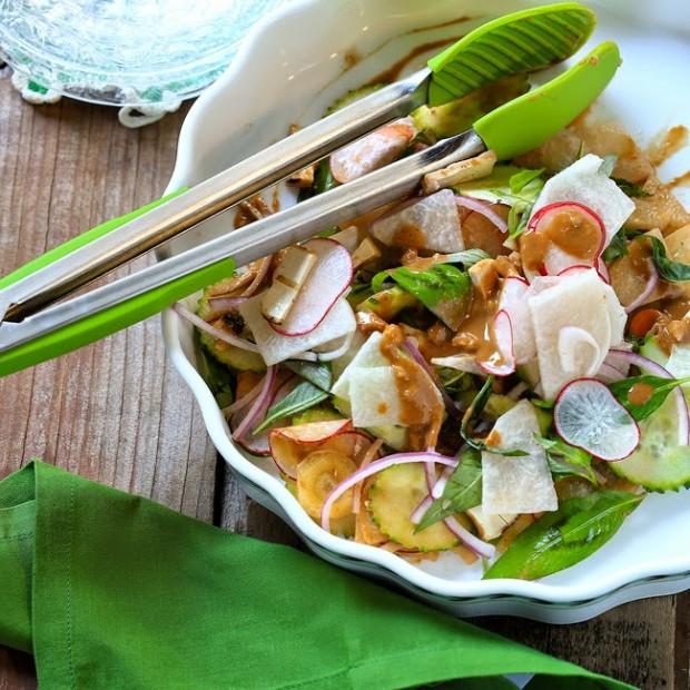 Asian Salad with Peanut and Rojak Paste