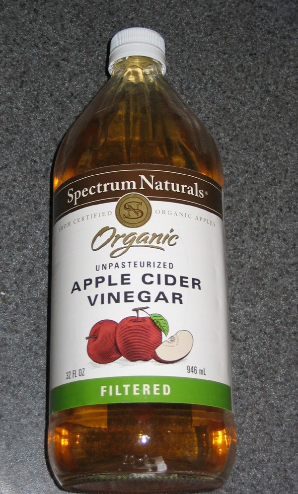 A bottle of apple cider vinegar