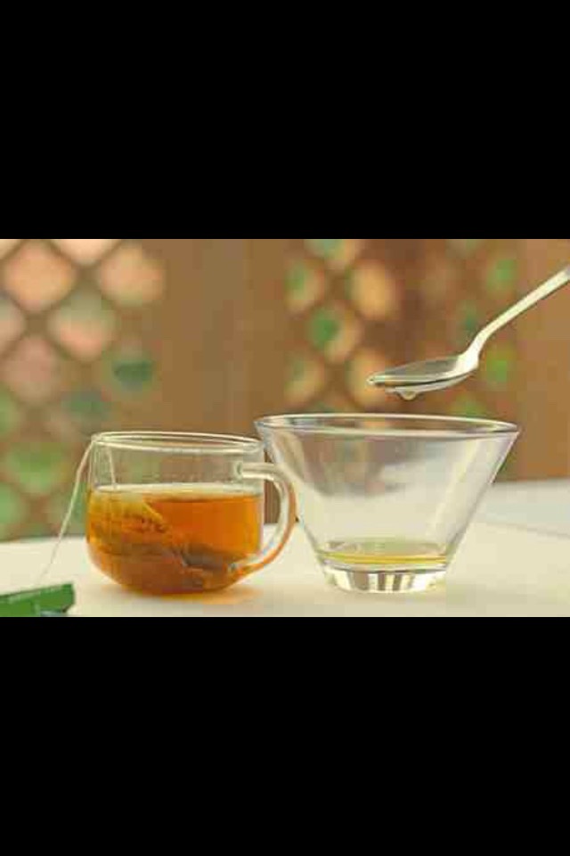 Add two teaspoons of of cooled green tea.