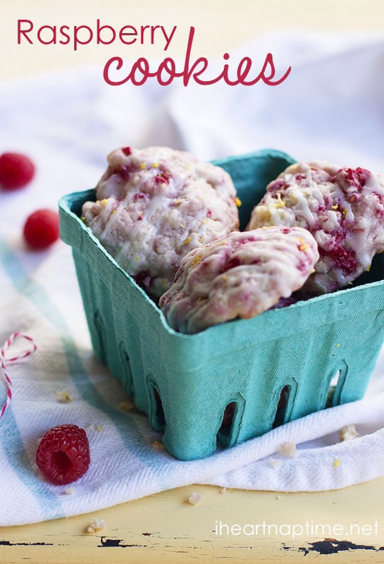 Raspberry Cookies With Cream