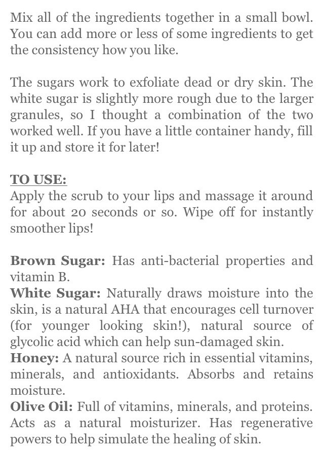 💥👄Homemade Natural Lip Scrub👄💥