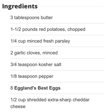 Baked Cheddar Eggs And Potatoes 