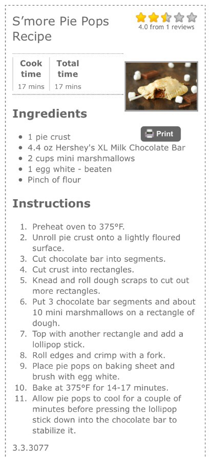 S'mores Pie Pops Recipe