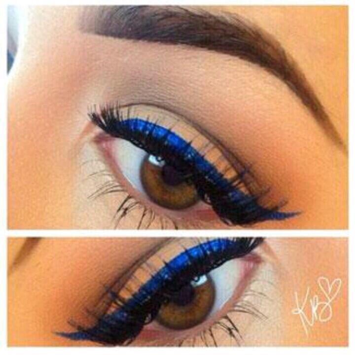 Blue Eyeliner Looks