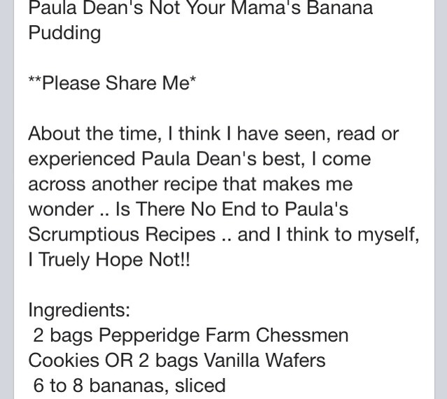 Not Your Mamas Banana Pudding 