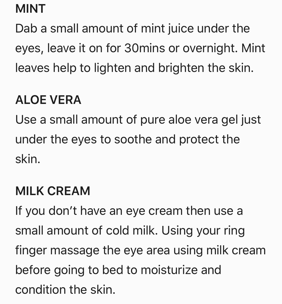 10 Home Remedies To Treat Dark Circles Overnight. 