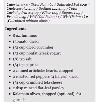 Healthy Mediterranean 7-Layer Dip Recipe, Only 50 Calories Per 1/4 serving