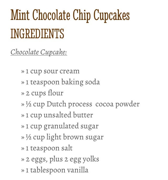 " Delicious Mint Chocolate Chip Cupcakes"😋