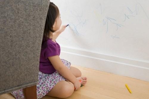 Removing crayon stains

Yes, the magical paste can actually remove crayon marks from painted walls. Just apply toothpaste to a damp sponge and wipe away. The crayon comes off as easily as they went on. 