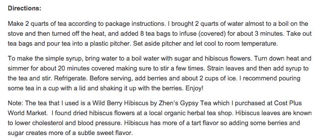 Very Berry Hibiscus Tea Refresher