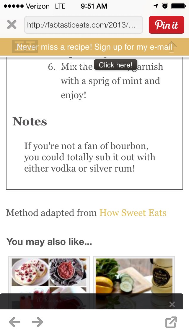 Pomegranate Cranberry Mint Julep