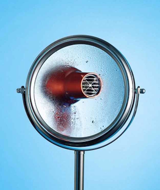 Use your hair dryer to instantly defog your mirror!!