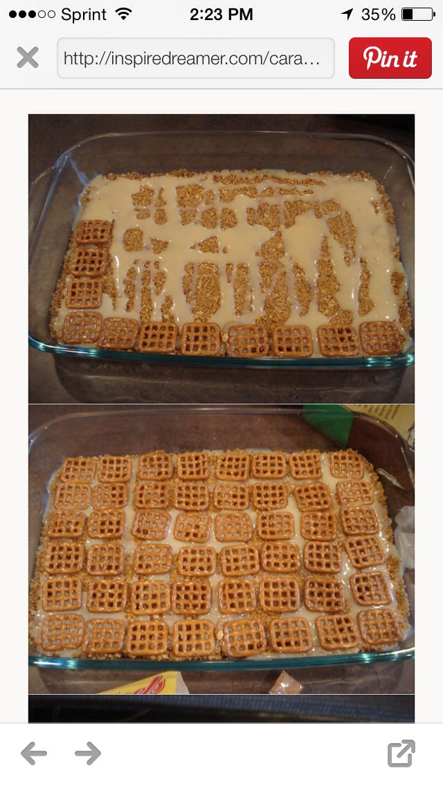 Caramel Pretzel Bars
