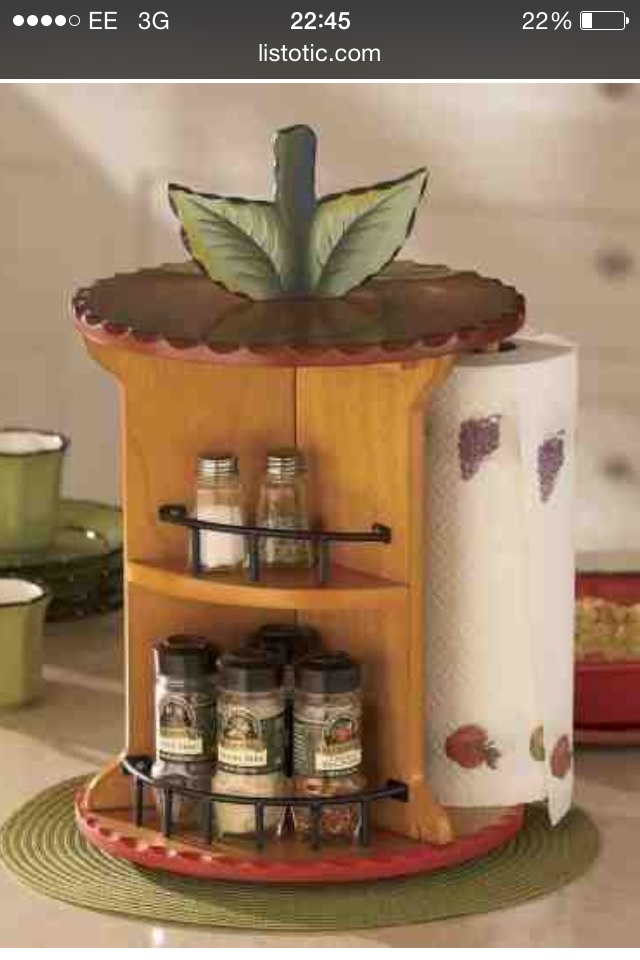 4. Kitchen counter lazy Susan. Keep a variety of your favorite kitchen essentials on a revolving lazy susan! This is great for small spaces; taking up less room and keeping the things you use often, handy.
