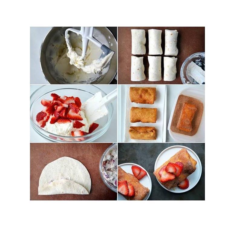 Homemade Strawberry Cheesecake Chimichangas